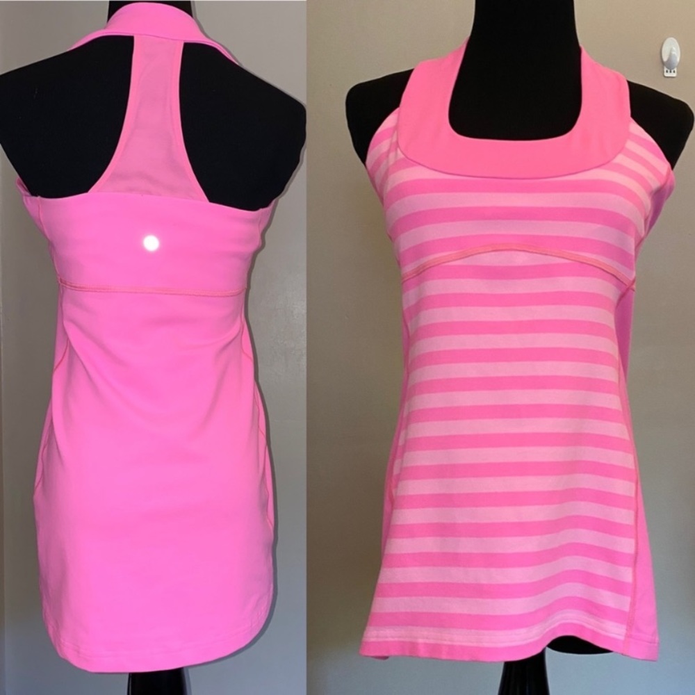 💗Lululemon Scoop Me Up Tank-Pink Zing Apex Stripe - Picture 7 of 9